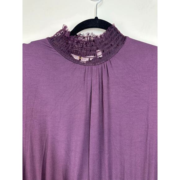 Boden Plum Tulle Sleeve Midi Dress in Fig Size 14 NWT - Picture 11 of 16